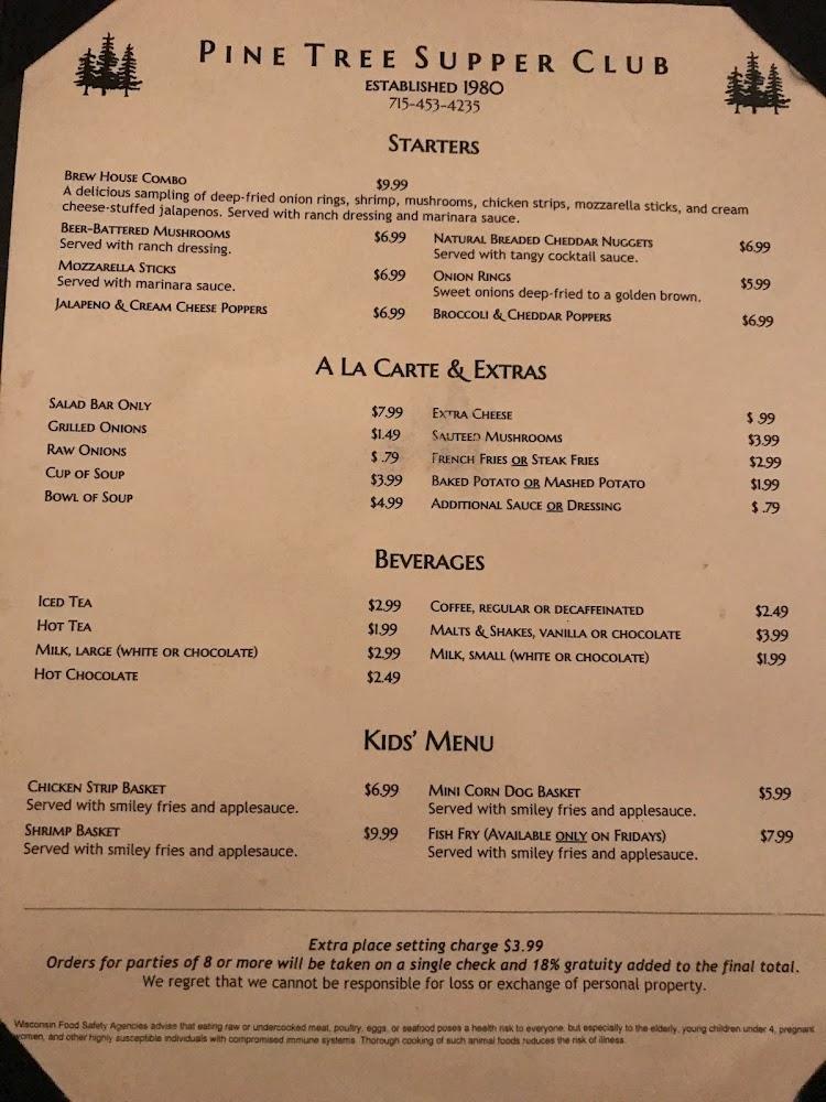 Pine Tree Supper Club Menu image 4